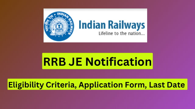 RRB JE Recruitment 2024