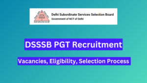 DSSSB PGT Recruitment 2024