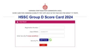 HSSC Group D Result 2024 Out