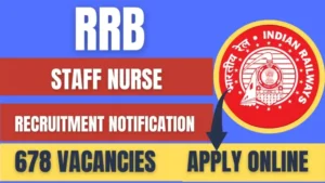 RRB Staff Nurse Recruitment 2024