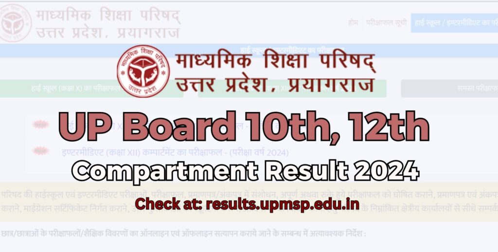 UP Board 10th, 12th Compartment Result 2024