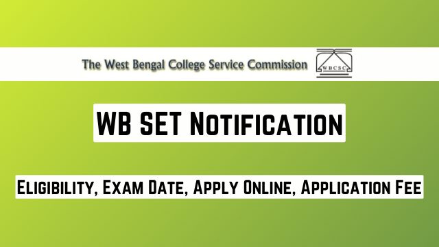 WB SET Notification 2024